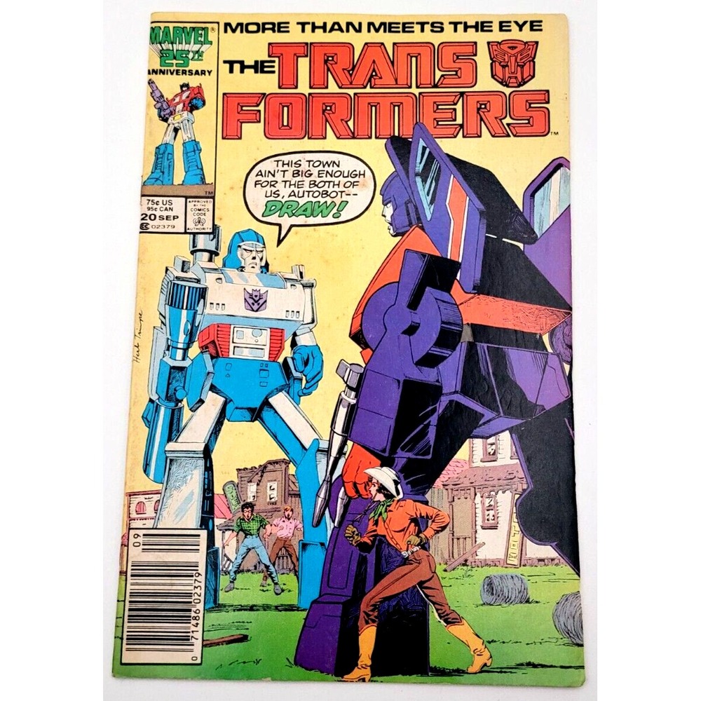 TRANSFORMERS #20 (1986) /VF- / MEGATRON MARVEL NEWSSTAND